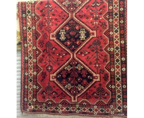 A Iranian Carpet Red/Blue/Cream 191 x 293 cm