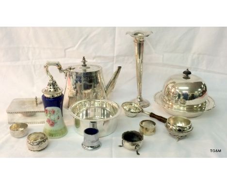 Mixed Lot of Silver/Silver Plate Items to Include a Teapot. 