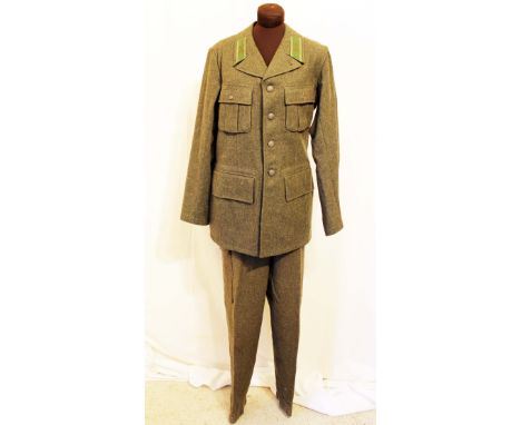 A WW2 Swedish Army military uniform dated 1941 consisting of jacket & trousers