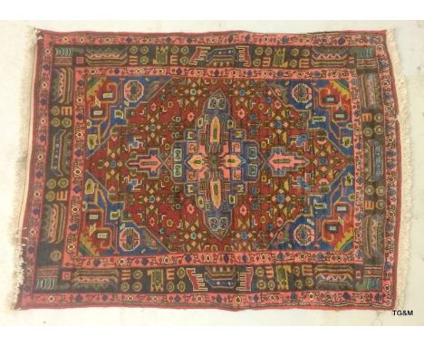 A Iranian Carpet Red/Blue 140 x 104 cm