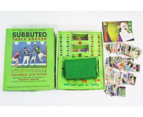 Subbuteo Table Soccer, Continental Cup Edition, with two complete teams, goal posts, flags, pitch, boxed, together with 1970'
