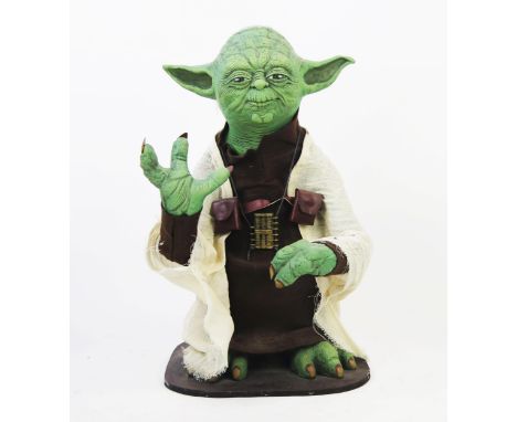 Life Size Yoda from Star Wars model replica film prop made from foam rubber, 27"/69cm tall 