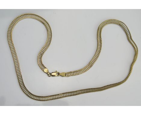 A 9ct Gold 'Ladder' Chain, 18" (46cm), import hallmarks, 6.61g