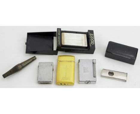 A Dunhill Silver Plated Model 466087 Sprit Lighter and others, etc. 