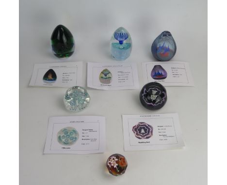 A Collection of Caithness Glass Paperweights including limited editions 