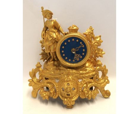 A gilded mantle clock Condition Report: Available upon request
