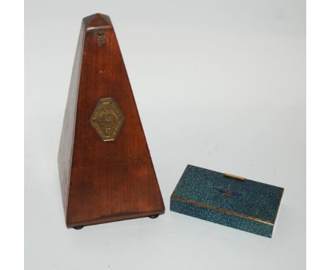 A French metronome and a cased compact with RAF crest (2) Condition Report: Available upon request