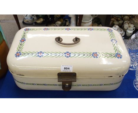 An enamelled hinged box purportedly Harry Lauder's toolbox Condition Report: Some damage to the enamel . 