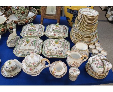 Copeland Spode Eden pattern dinner service comprising eleven pudding bowls, eleven soup bowls, ten, 23cm diameter plates, ten