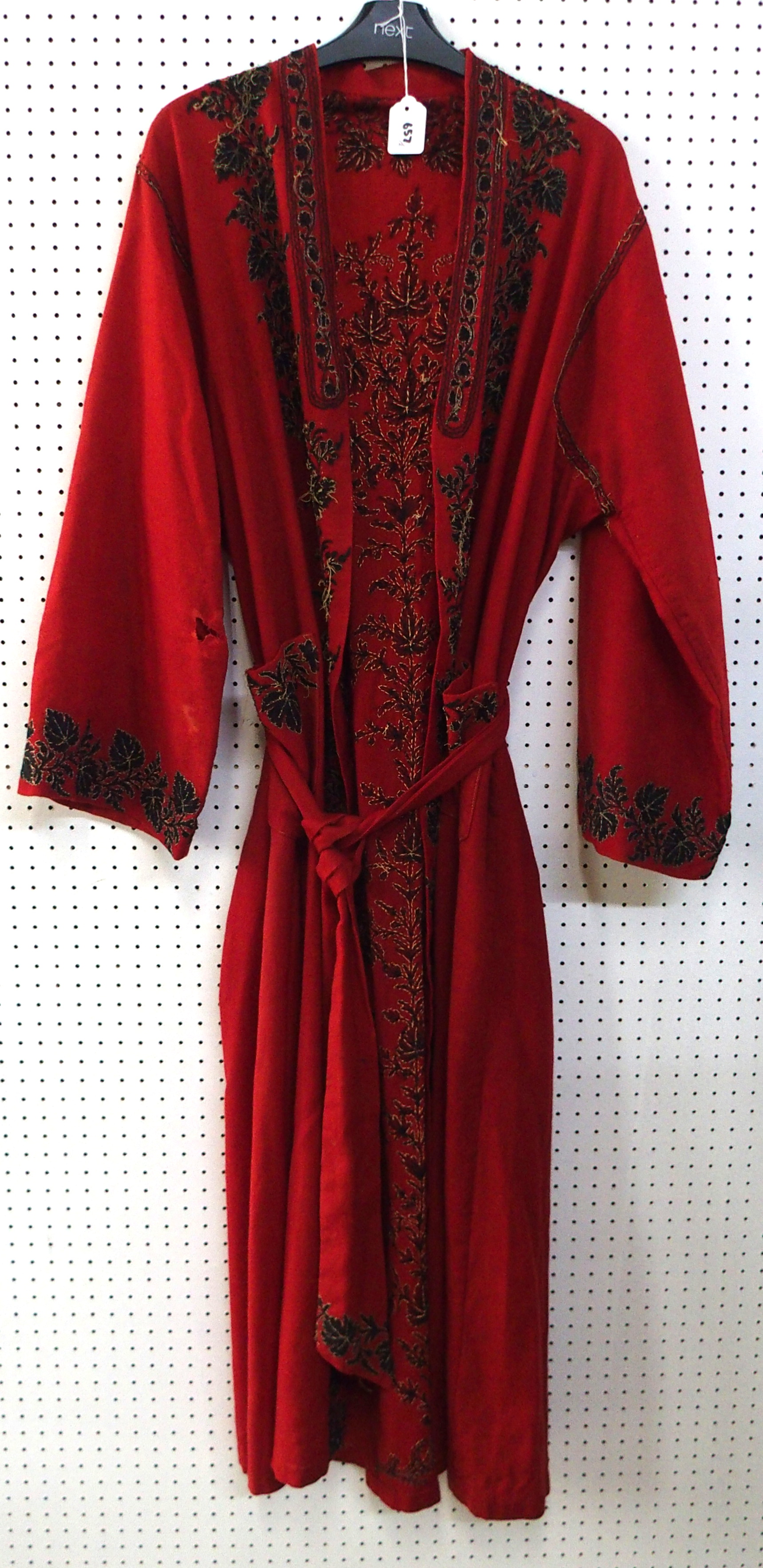 Two embroidered wool dressing gowns Condition Report Available upon
