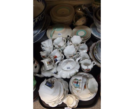 Assorted crested teawares including Wileman Foley, Shelley etc and Susie Cooper banded dinnerwares Condition Report: Availabl