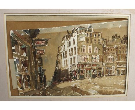 ALSTON EMERY Willette, Paris, watercolour, 40 x 56cm and K E OLSZEWSKI Coming Storm, print, 48 x 66cm (2) Condition Report: A