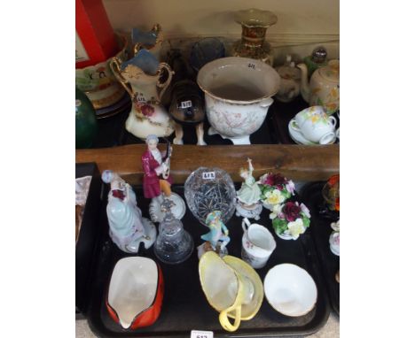 Floral posies, assorted ceramic figures, model of a horse and other items Condition Report: Available upon request