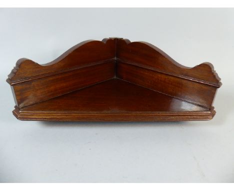 A Late 19th Century Mahogany Corner Shelf, 36cm Wide