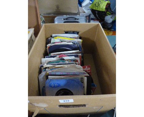 A Box of 45rpm Records to Include Blonde, Rolling Stones, Alvin Stardust, New Seekers, ABBA, Queen etc 