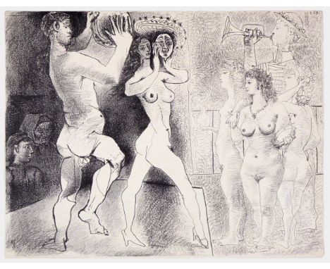Pablo Picasso (Malaga 1881 – 1973 Mougins)La Répetition (Die Probe)Lithographie. 1954. 50,3 x 65,4 cm. Unbezeichnet. (33)Reuß