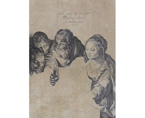 Hendrick Goltzius (Dutch, 1558-1617) Adoration of The Shepherds, 1615engraving laid on paper20.5 x 15cm***CONDITION REPORT***