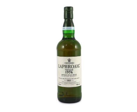 A bottle of Laphroaig Vintage 1976 Islay Single Malt Scotch Whisky, limited edition 3276 of 5400, 750ml, 40%, with original b