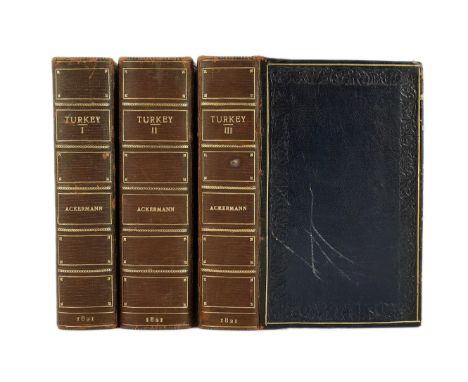 ° ° Shoberl, Frederick, editor - The World in Miniature: Turkey ... 6 vols (in 3). 73 hand-coloured plates: contemp. gilt-rul