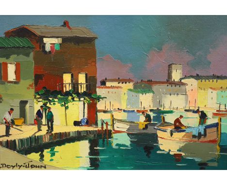 § § Cecil Rochfort D'Oyly John (British, 1906-1993) Mediterranean harbour sceneoil on canvassigned24 x 35cm***CONDITION REPOR