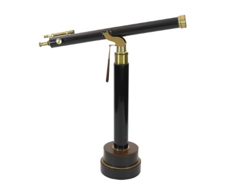 Clarkson of London. An early 20th century "Starboy" black lacquered brass astronomical telescope, the 3 inch primary objectiv