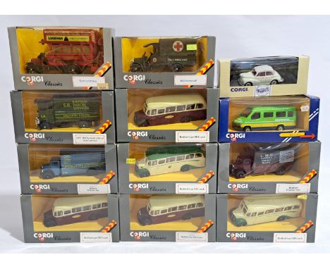 Corgi Classics &amp; similar, Bus &amp; Coach related &amp; similar, a boxed group. Although unchecked for completeness condi