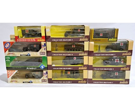 Solido Collection Militaire &amp; similar, a boxed Military&nbsp;group.&nbsp; Although unchecked for completeness condition g