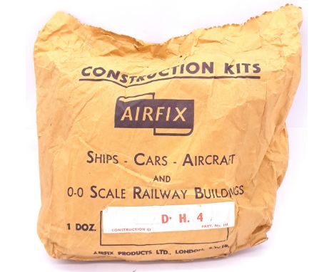 Airfix c1960&rsquo;s ORIGINAL TRADE BAG complete with Bagged (possibly Type3) &ldquo;D.H.4&rdquo; Kits. Each Trade Bag states