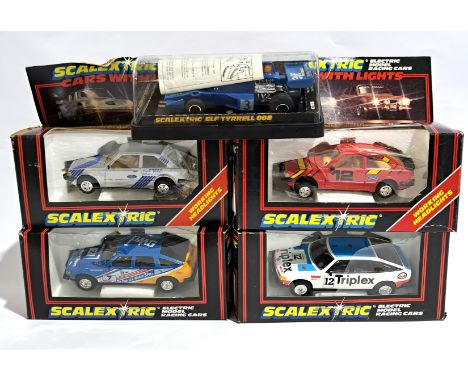 Scalextric Electric Model Racing Cars, a boxed group. Includes C.280 PMG Rover &amp; C.341 Ford XR3i Red. Although untested &