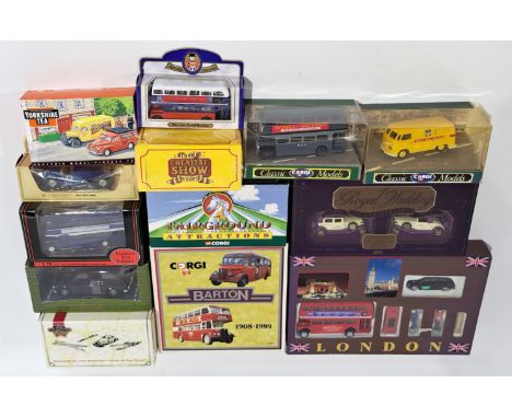 Corgi, EFE, Matchbox &amp; similar, bus related &amp; similar, a boxed group. Although unchecked for completeness condition g