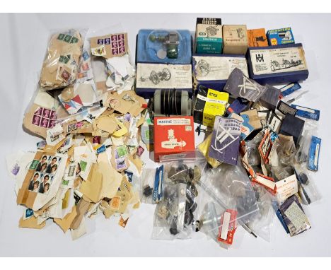 Model Kits motors &amp; parts, a mixed group. With a selection of used Postage Stamps. Although unchecked for completeness co