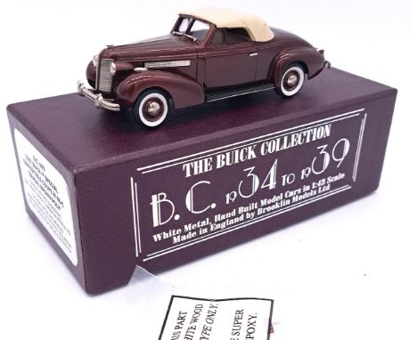Brooklin Models (The Buick Collection) a boxed 1:43 scale No.BC009 1937 Buick Special Convertible Coupe M 46-C in Bengal Brow