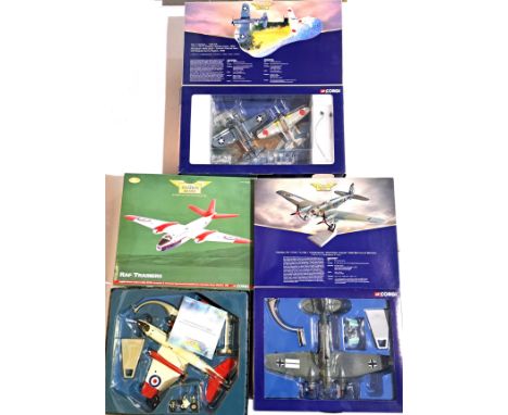 Corgi Aviation Archive, a boxed 1:72 scale group to include AA34706 (RAF Trainers) English Electric Canberra and others. Cond