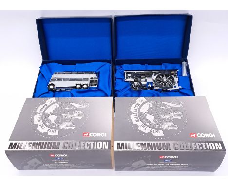 Corgi, a boxed pair "Millennium Collection" comprising of 43710 Q1 Trolleybus along with 80107 Fowler B6 Super Lion Showmans 