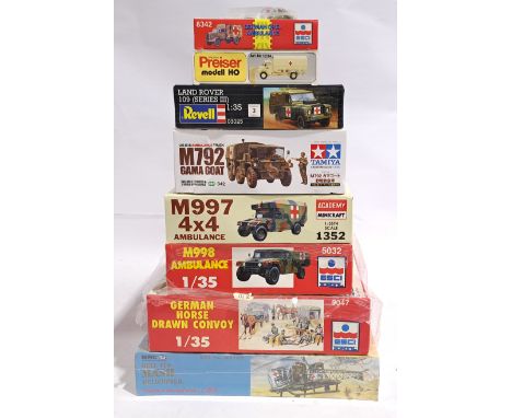 MRC, Revell &amp; similar, Military related, Model Kits, an unmade boxed group. Includes Bell 47D MASH Helicopter. Although u