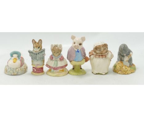 Royal Albert Boxed Beatrix Potter BP6b Figures: Tailor Of Gloucester, Jemima Puddleduck made a feather nest, The Old Women wh