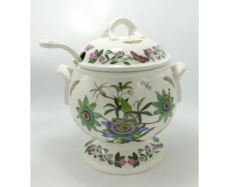 Portmeirion Botanic Garden Patterned Large Soup Tureen &amp; Ladle: height 32cm 