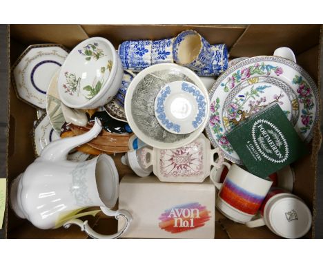 A mixed collection of items to include: Imperial Porcelain Saucers, early spode blue &amp; white cups, Paragon Melanie patter