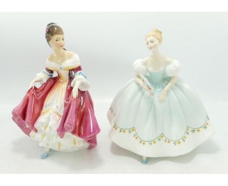 Royal Doulton Lady Figures Southern Belle HN2229 &amp; First Dance HN2803(2) 
