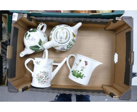 A mixed collection of items to include: Portmeirion Botanical Teapot &amp; Jug, Kew Gardens Botanical Teapot &amp; Aynsley Pe