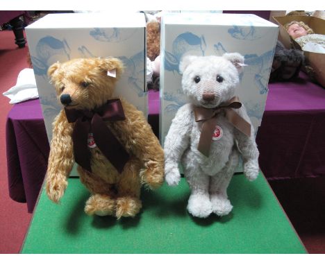 Two Modern Steiff Jointed Teddy Bears, #664434 2013, No. 651 of 2000. #664731 2015, No. 797 of 2000. Both 36cm high, with gro