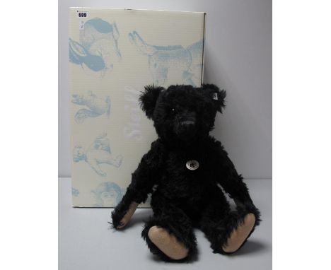 A Modern Steiff Jointed Teddy Bear #403088 Teddy Bear Othello Replica 1912, black, 50cm high, growler, tags attached, certifi