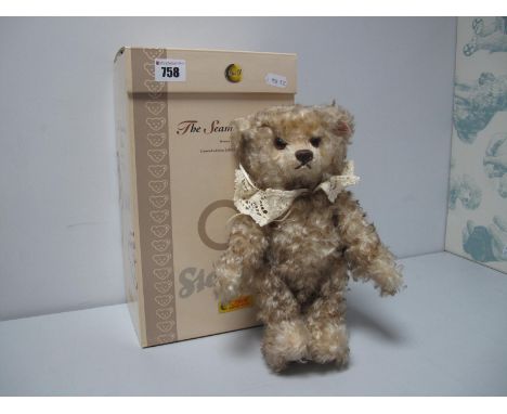 A Steiff Modern Jointed Teddy Bear, #654085 'The Seamstress Bear', Limited Edition No. 108 of 2000, 27cm high, tags attached,