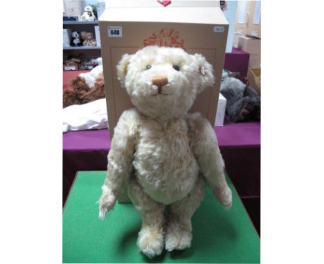 A Modern Steiff Jointed Teddy Bear #038297, Teddy Old Gold, 52cm high, certified No. 01518. Boxed