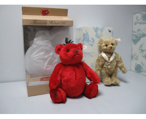 Two Modern Steiff Jointed Teddy Bears, 'Little Gem' #662720, 2010, No. 457 of 1500, 26cm high. 'Tomato Bear' #660153, 2000, N