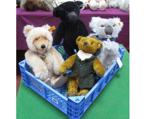 Four Modern Jointed Teddy Bears by Steiff, between 11" and 14" high, including two limited edition bears, 'Forrest', 159 of 1