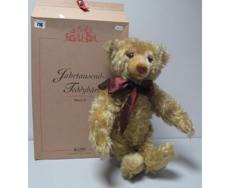 A Modern Steiff Jointed Teddy Bear #670374, blond bear, 43cm high, growler. Boxed