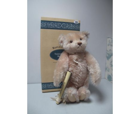 A Boxed #407192 Steiff Modern Classic Mohair Teddy Bear 1927, (1994 replica) with growler, approximately 20inches high, tagge