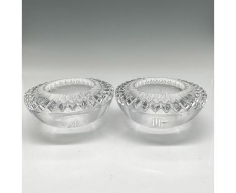Round clear crystal base rimmed with pleat cut crystal. Orrefors mark. 6719483. This item has its original box: 5"L x 5"W x 2