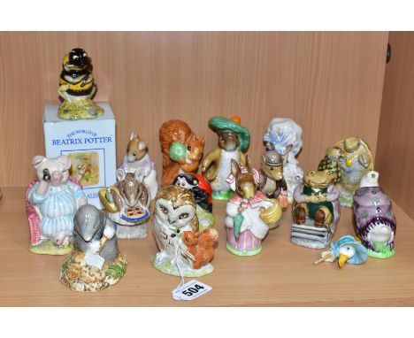 THIRTEEN BESWICK BEATRIX POTTER CHARACTER FIGURES AND BY ROYAL ALBERT, the Beswick comprising 'Jemima Puddleduck' (BP3b) with